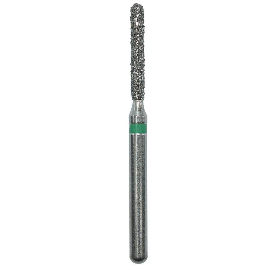 Edge Burs Diamond Bur, Friction Grip, Coarse, Round End Cylinder, 881-012C, 8.0 mm, 25/Package - Diamond Round End Cylinder - Image 1