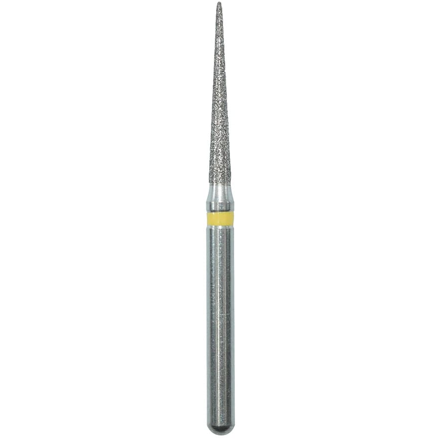Edge Burs Diamond Bur Friction Grip Extra Fine Pointed Cone 859-012EF, 11.5 mm, 25/Package - Diamond Pointed Cone X-Fin - Image 1