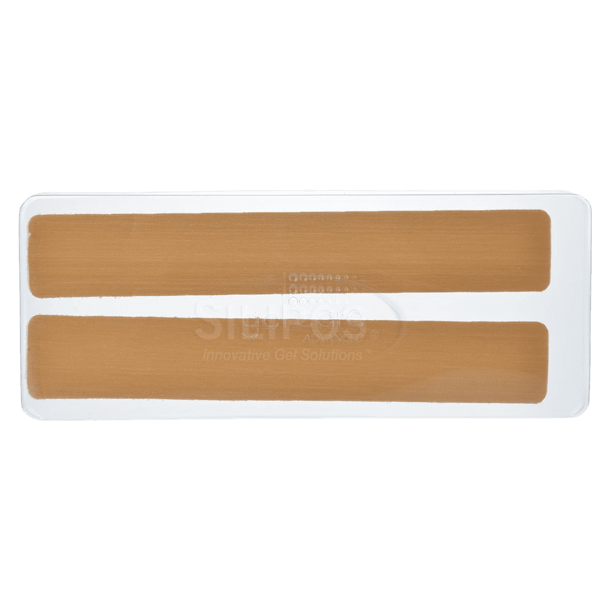 Silipos Gel-Care Advanced Mineral Oil Scar Treatment Dressing, Self-Adhesive, Tan, 1-1/2" x 10" - Gel-Care Adv Adhesive Strips - Image 1