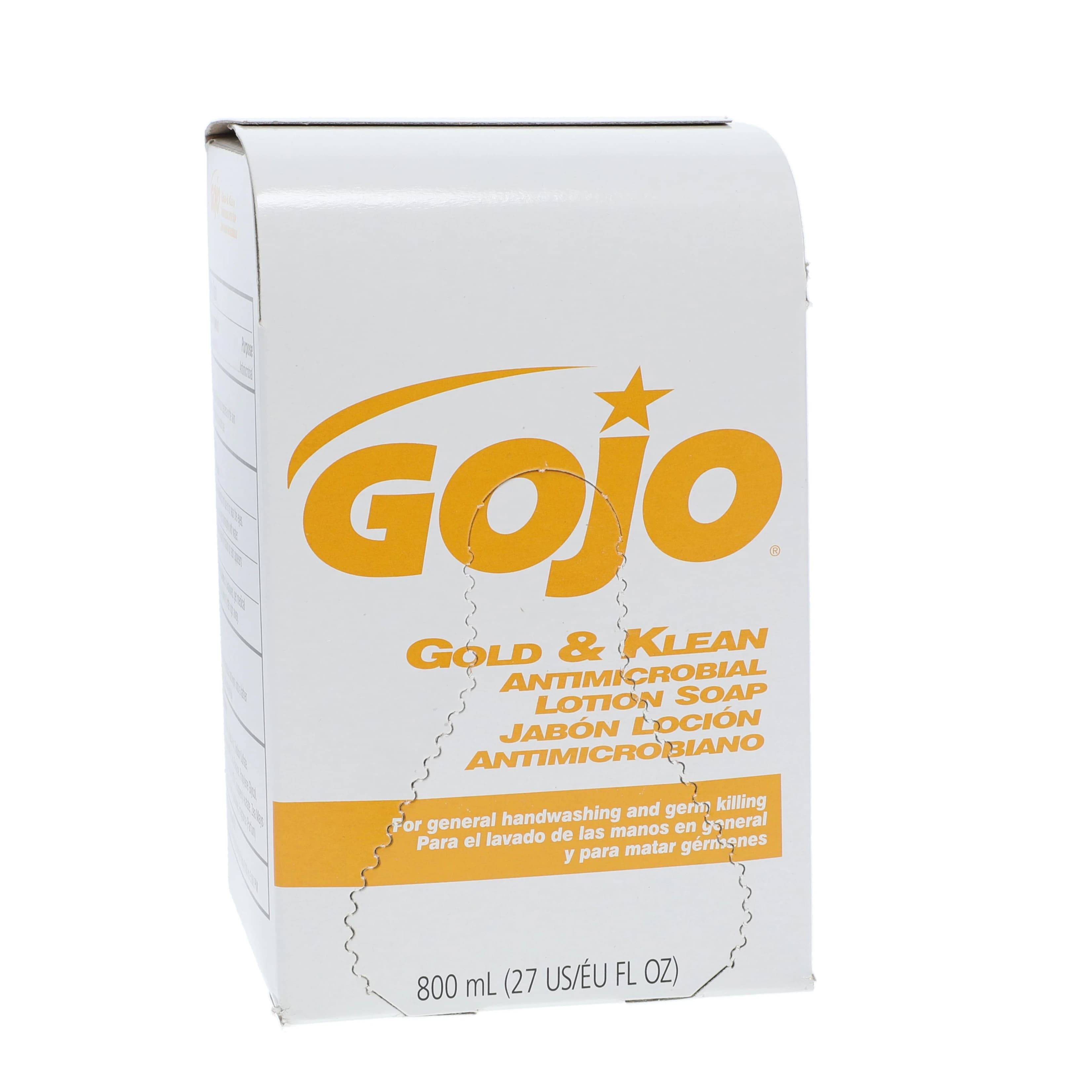 GOJO Gold & Klean Lotion Soap Bag-in-Box Dispenser Refill, 800 mL, 12/Case - GOJO Gold and Klean Lotion Soap Bag-in-Box Dispenser Refill - Image 1