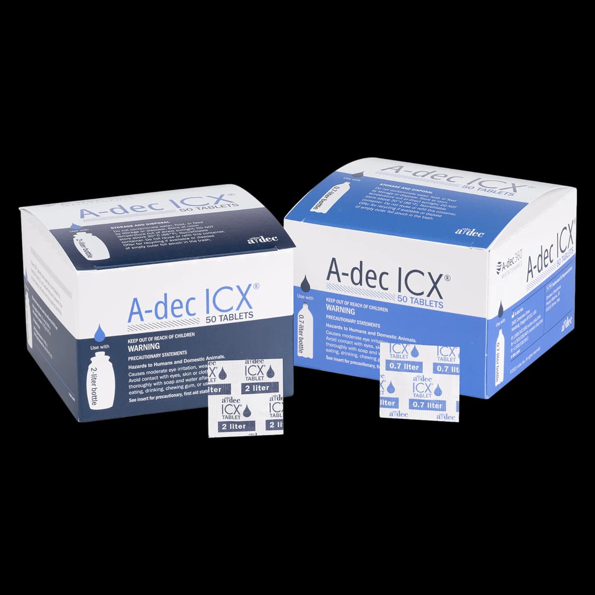 A-dec ICX Waterline Treatment Tablets, 2L Bottle, 50/Bx, 90.1065.00 - ICX Waterline Treatment Tablets F/2L Bottle 50/Bx, 90.1065.00 - Image 1