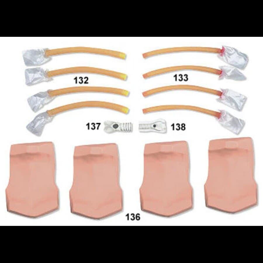 Nasco Healthcare Cricothyrotomy Simulator Replacement Airway with Lung, 4/Pack - Airway w/Lung-Crico - Image 1