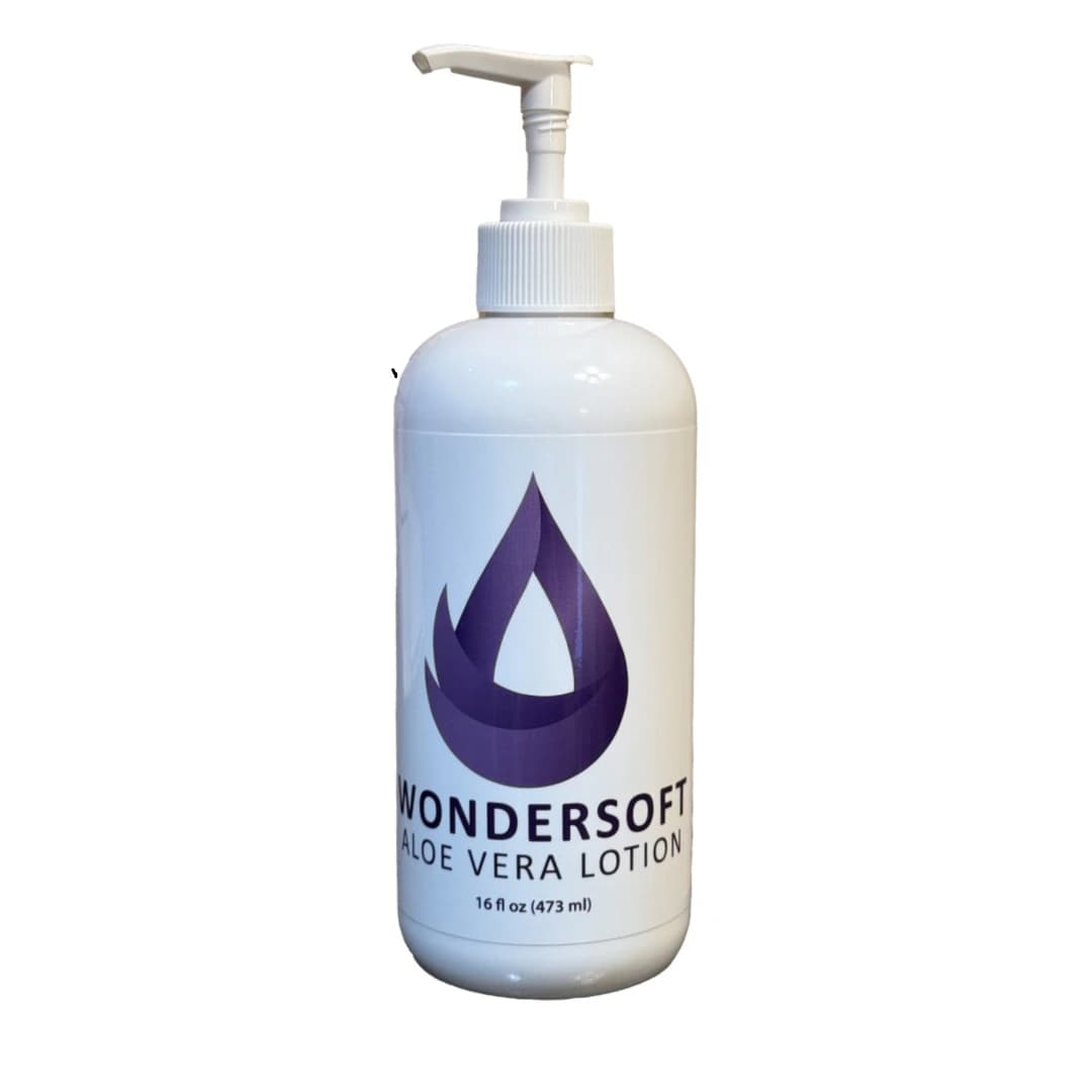 Wondersoft Aloe Vera Lotion, 16 oz Pump Bottle, Dental Creations - Wondersoft Aloe Vera Lotion 16oz Pump - Image 1