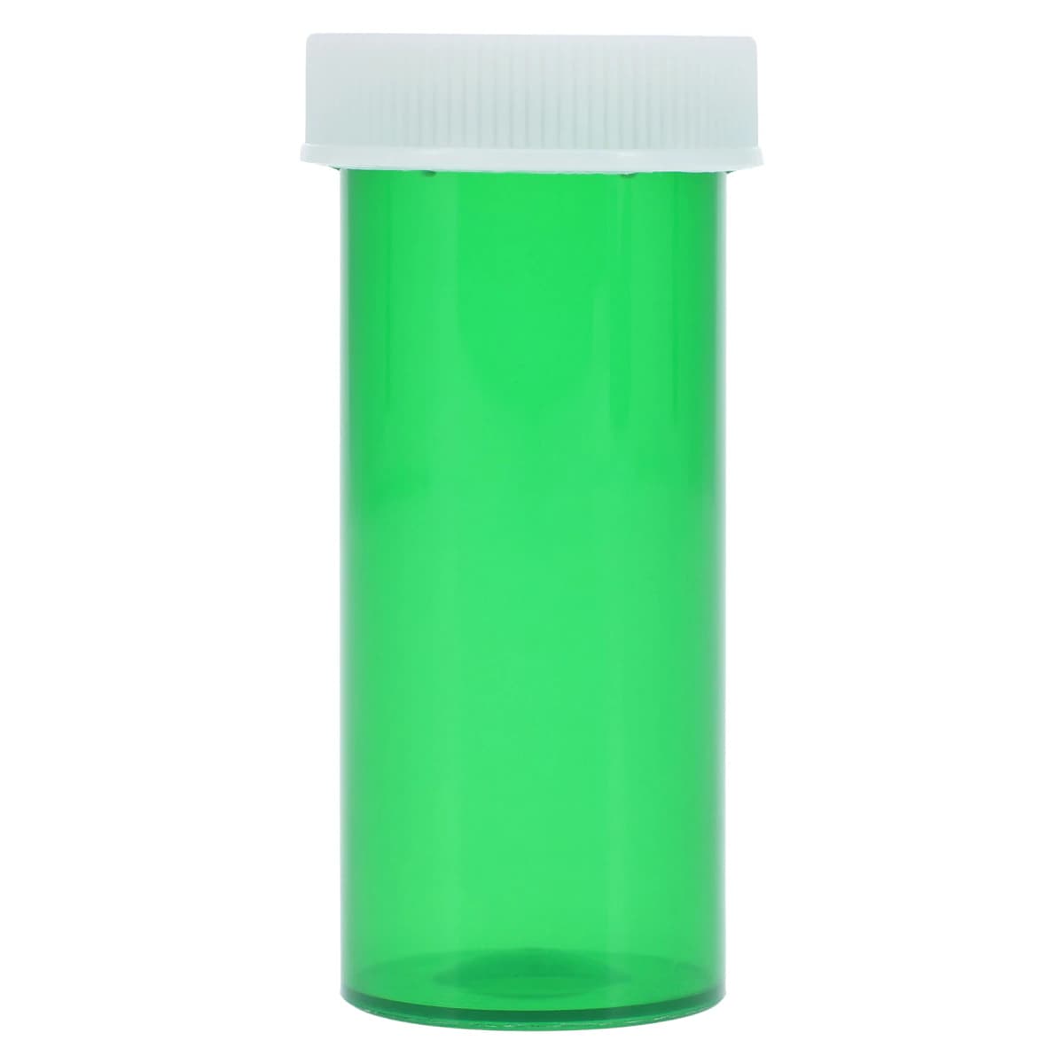 Clarke Container 8 Dram Plastic Medicine Vial, Push & Turn Child Resistant Cap, Green, Disposable, Non-Sterile, 410/Case - Vial Push&Turn Child Resistant - Image 1