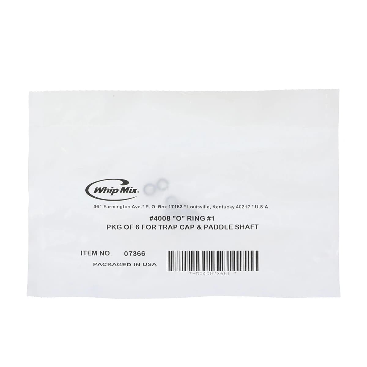Whip Mix O-Ring #1 (5/16") for Vac-U-Mixer 4008 Trap Cap, 6/Pkg - O-Rings for Vac-U-Mixer – 4008, # 1 (5/16") for Tip of Trap Cap, 6/Pkg - O-Rings for Vac-U-Mixer – 4008, # 1 (5/16") for Tip of Trap Cap, 6/Pkg - Image 1