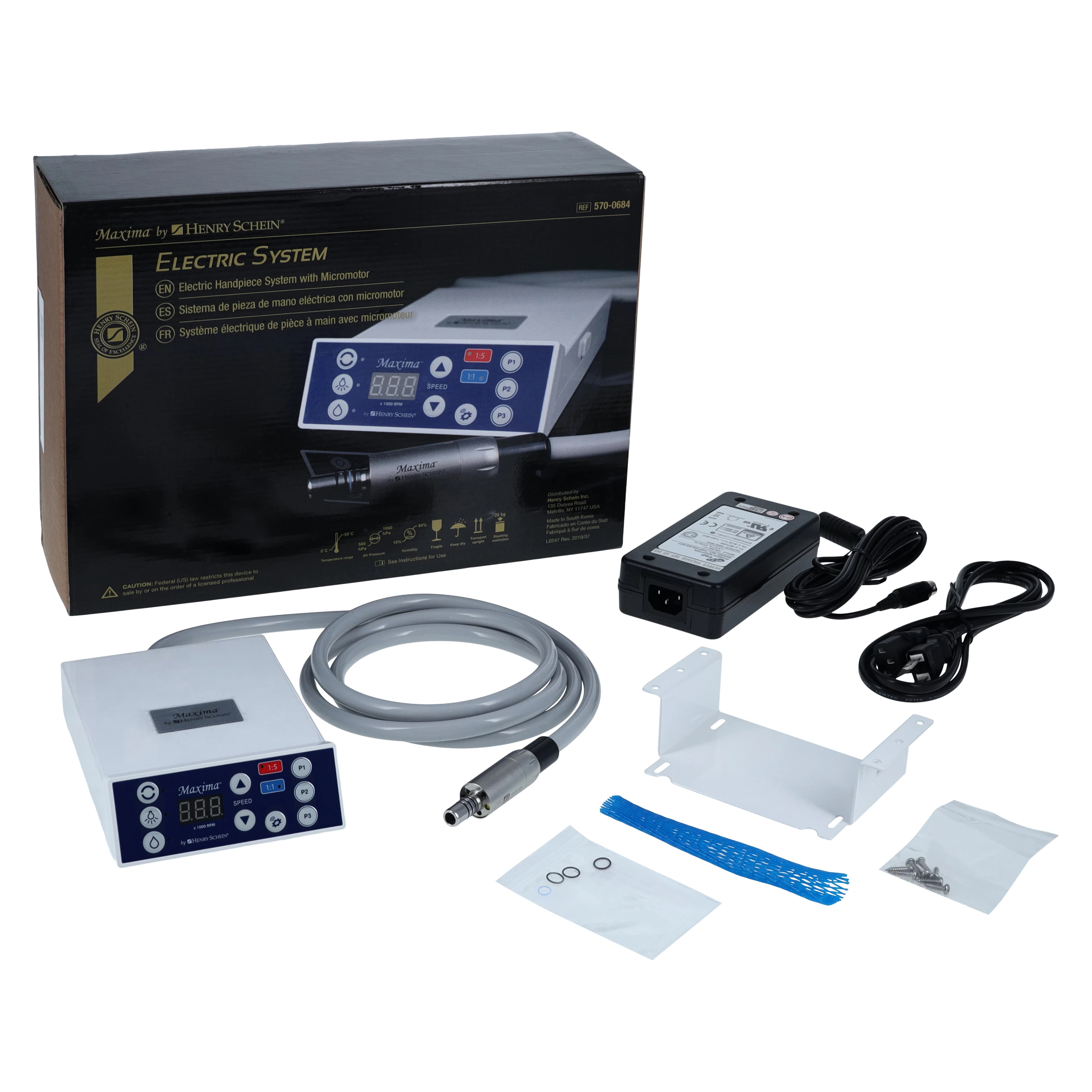 Maxima Core Electric Motor Handpiece System Complete Unit with LED - Maxima Electric Motor Handpiece System Complete Unit - Image 1