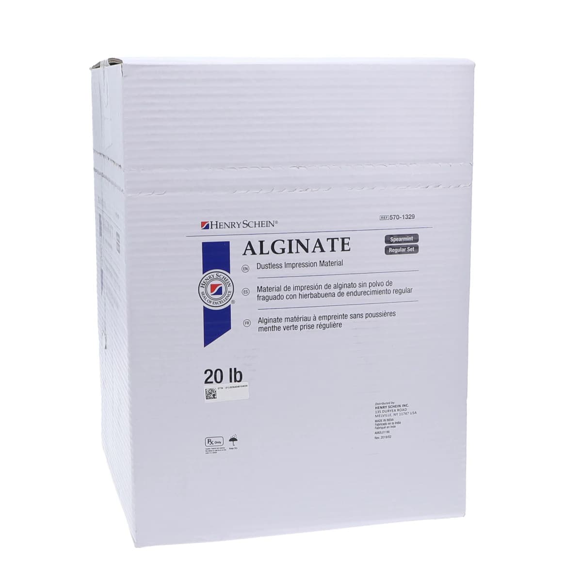 Henry Schein Alginate Dustless Impression Material, Spearmint, Regular Body, Regular Set, 20 Lb Refill Package - Alginate Impression Material Bulk Package - Image 1