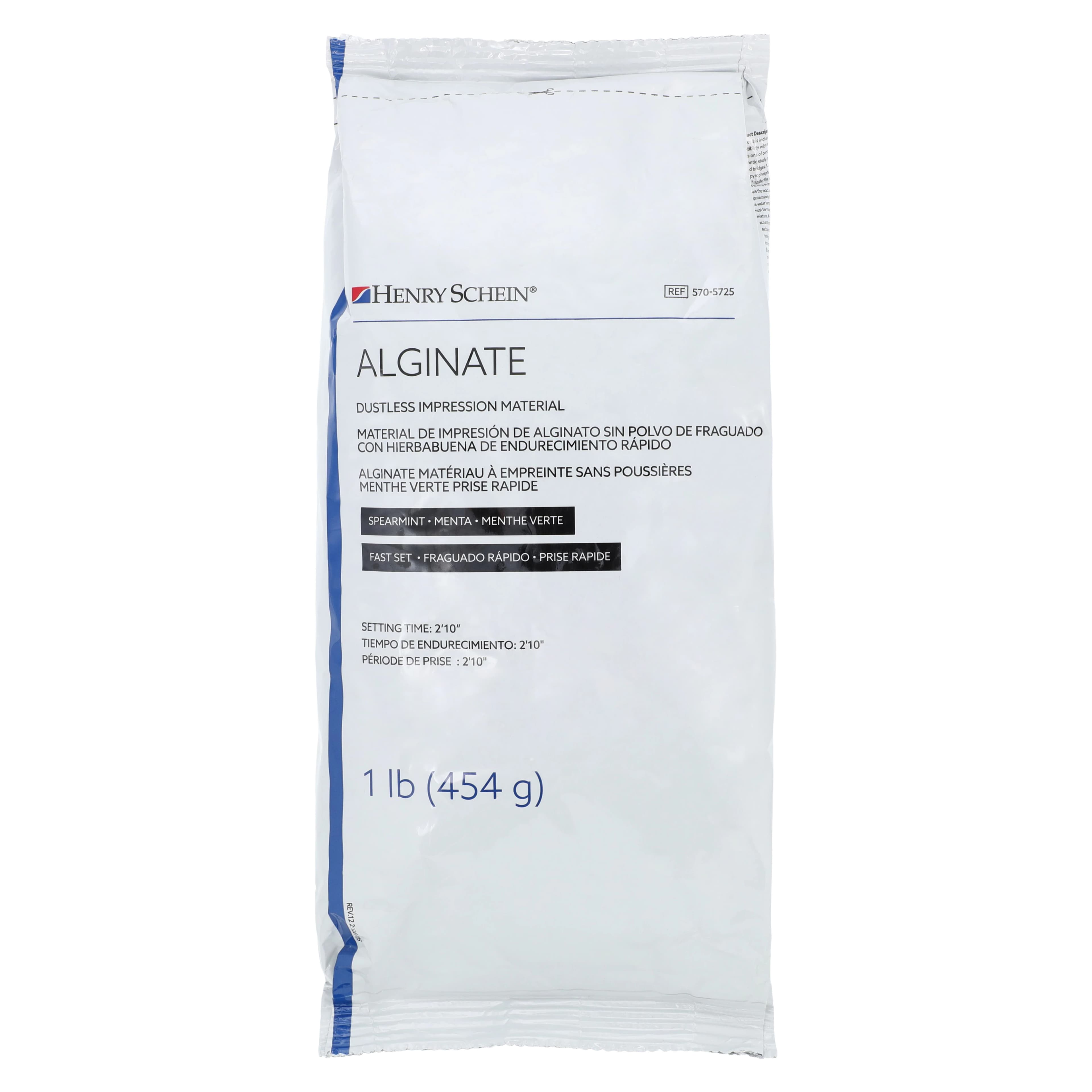 Henry Schein Alginate Dustless Spearmint Impression Material, Fast Set, 1 lb Pouch - Alginate Dustless Spearmint - Image 1