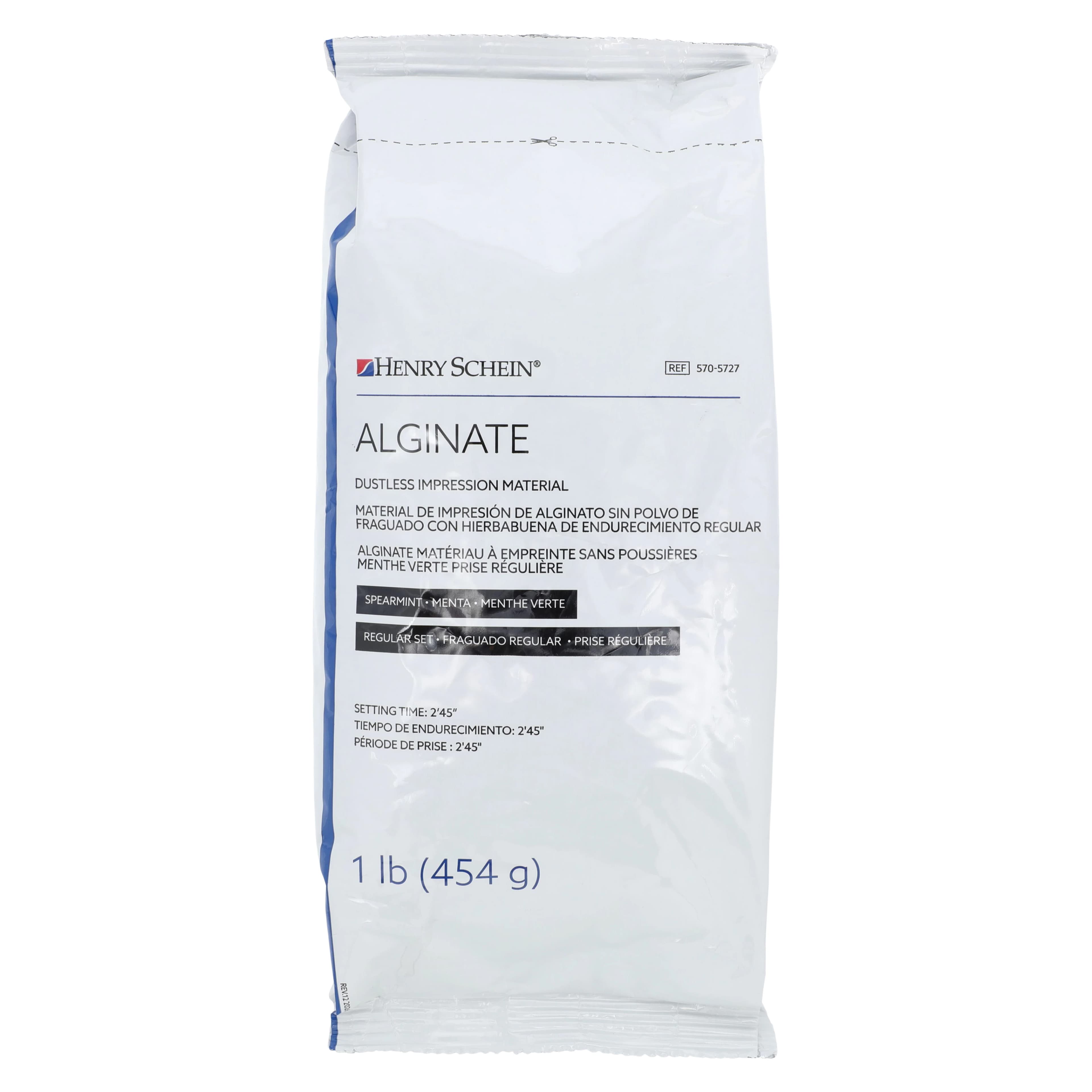 Henry Schein Alginate Dustless Spearmint Impression Material, Regular Set, 1 lb Pouch - Alginate Dustless Spearmint - Image 1
