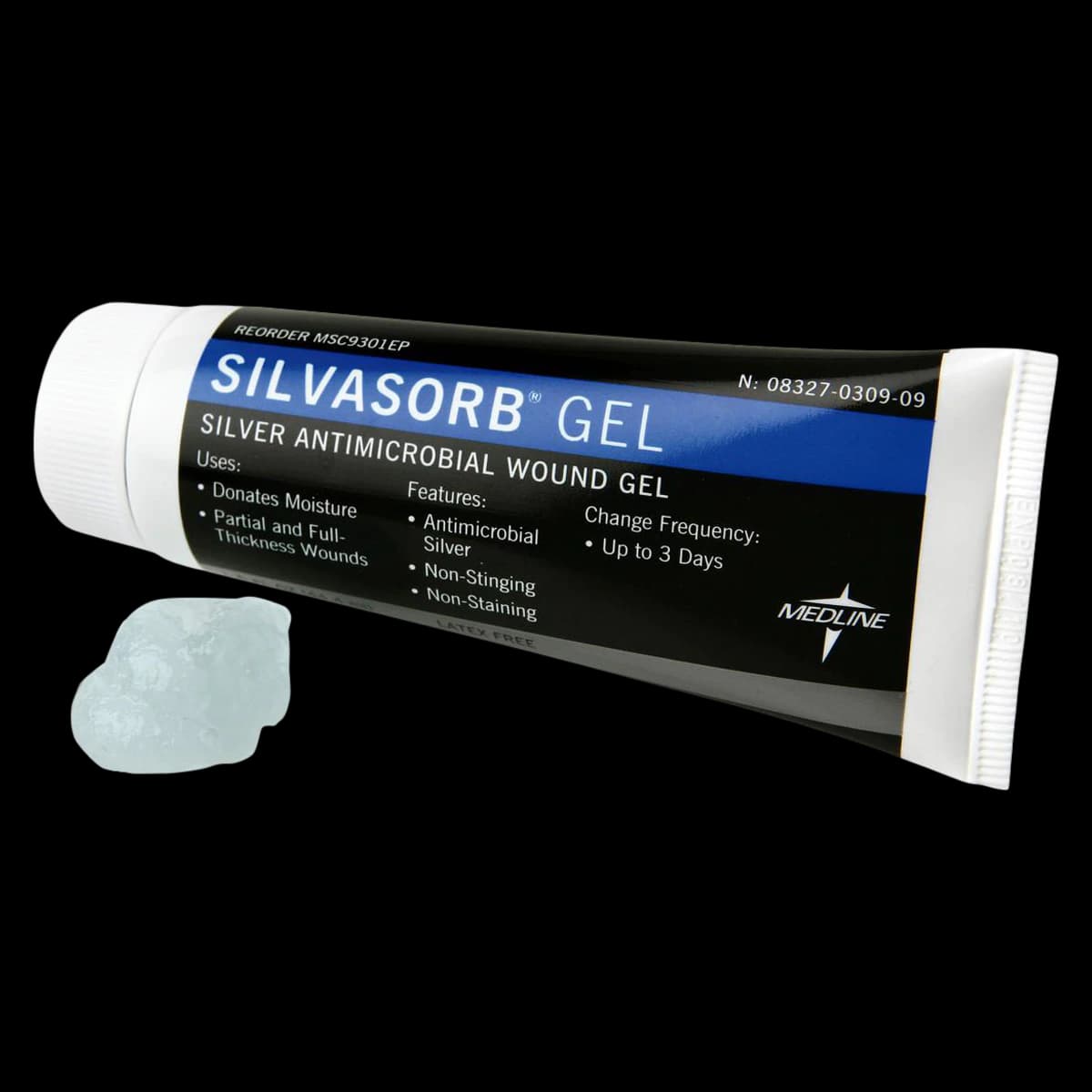 Silvasorb Antimicrobial Gel Hydrogel Wound Dressing, Sterile Tube, 3 oz - Silvasorb Antimicrobial Gel - Image 1
