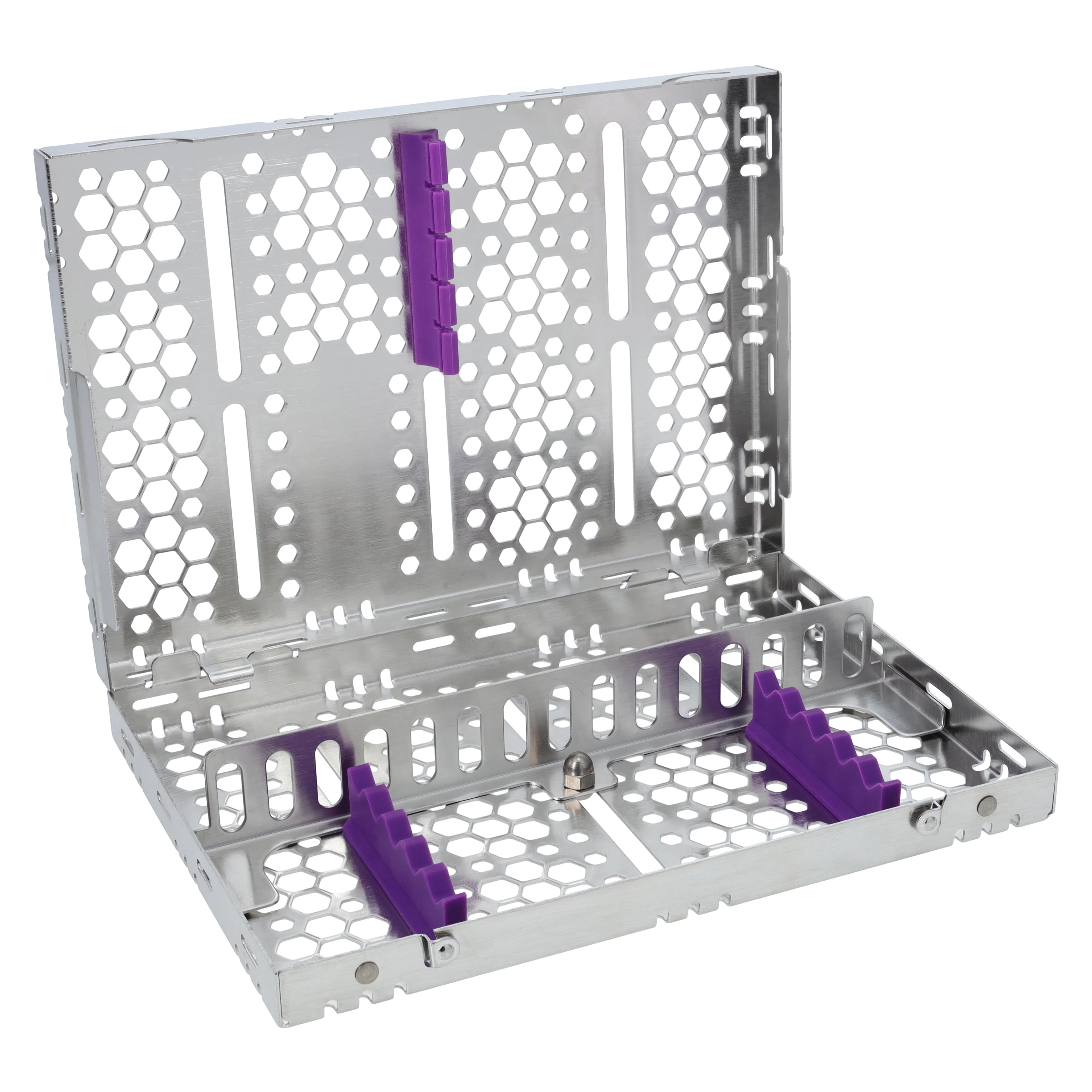 Nordent Cassette Medium 5 Instrument, Single Sided with Divider, Purple, Stainless Steel, 5.5 x 8 x 1.25 in, CH2-5D7 - Cassette Medium 5 Instrument - Image 1