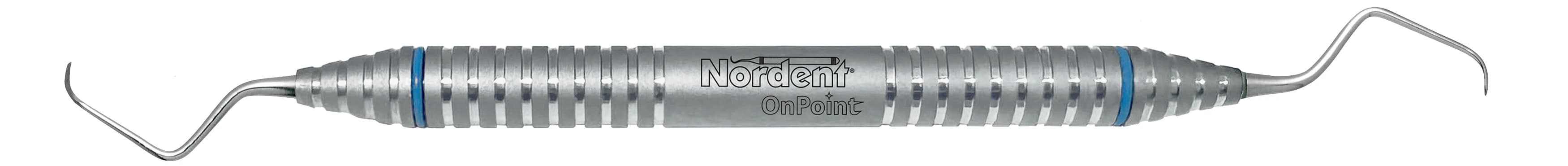 Nordent OnPoint Curette DE Gracey #9-10, Double End, #6 Handle, Stainless Steel, Silver - OnPoint Curette DE Grac #9-10 - Image 1