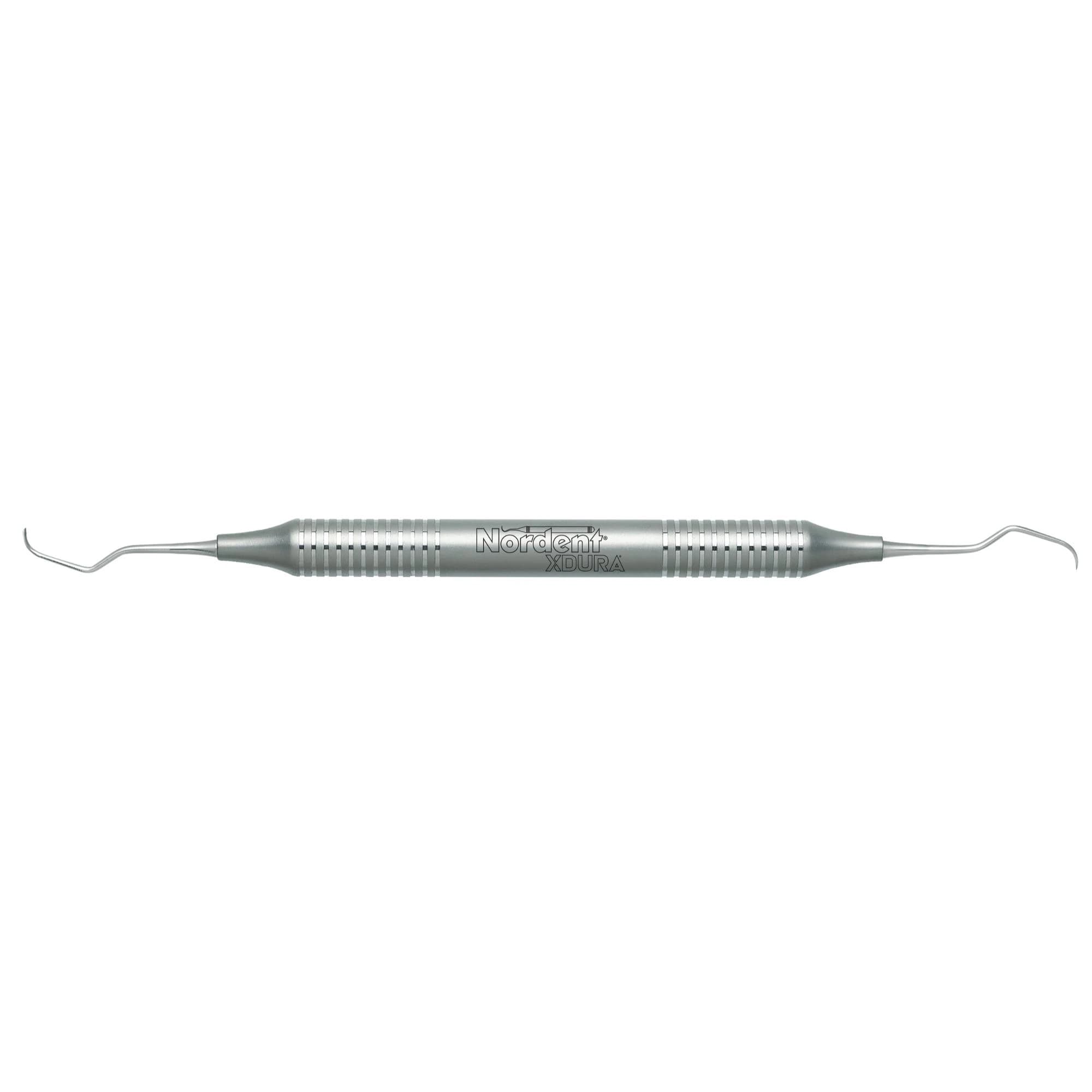 Nordent XDura Curette DE Gracey #3/4, DuraLite Round Handle, Double End, Stainless Steel - XDura Curette DE Grace #3/4 - Image 1