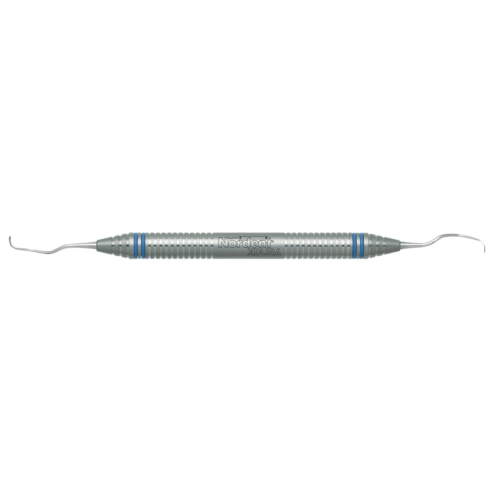 Nordent XDURA Curette Gracey Double End #1/2, DuraLite ColorRing, Posterior, Stainless Steel, Silver - XDURA Curette DE Gracey Std - Image 1