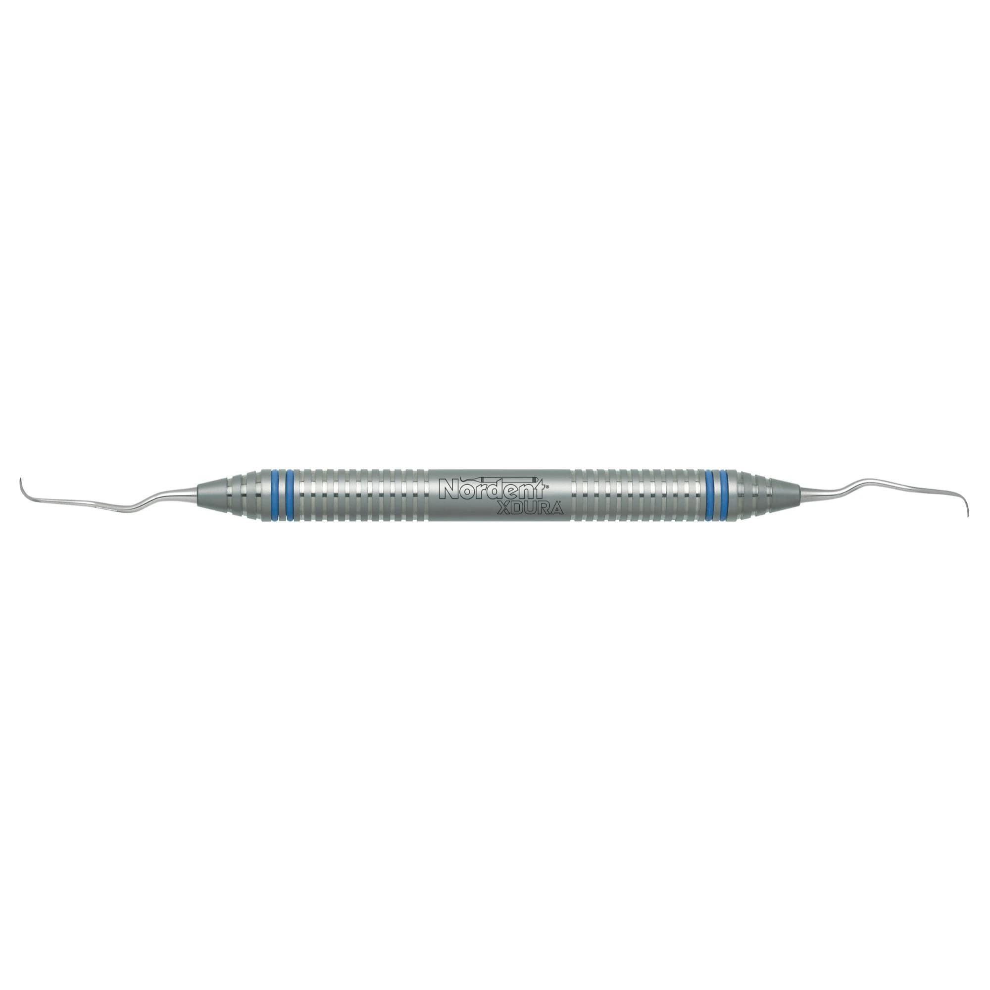 Nordent XDURA Curette DE Gracey 13/14L, Double End, DuraLite ColorRing, Stainless Steel, Adult - XDURA Curette DE Gracey 13/14L - Image 1