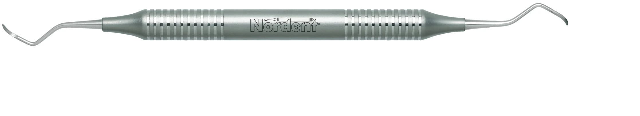 Nordent McCall #13S/14S Double-End Universal Curette, DuraLite Round Handle, Stainless Steel, RESCM13S-14S - 13S-14S Mccall De Curette Duralite Round Handle - Image 1
