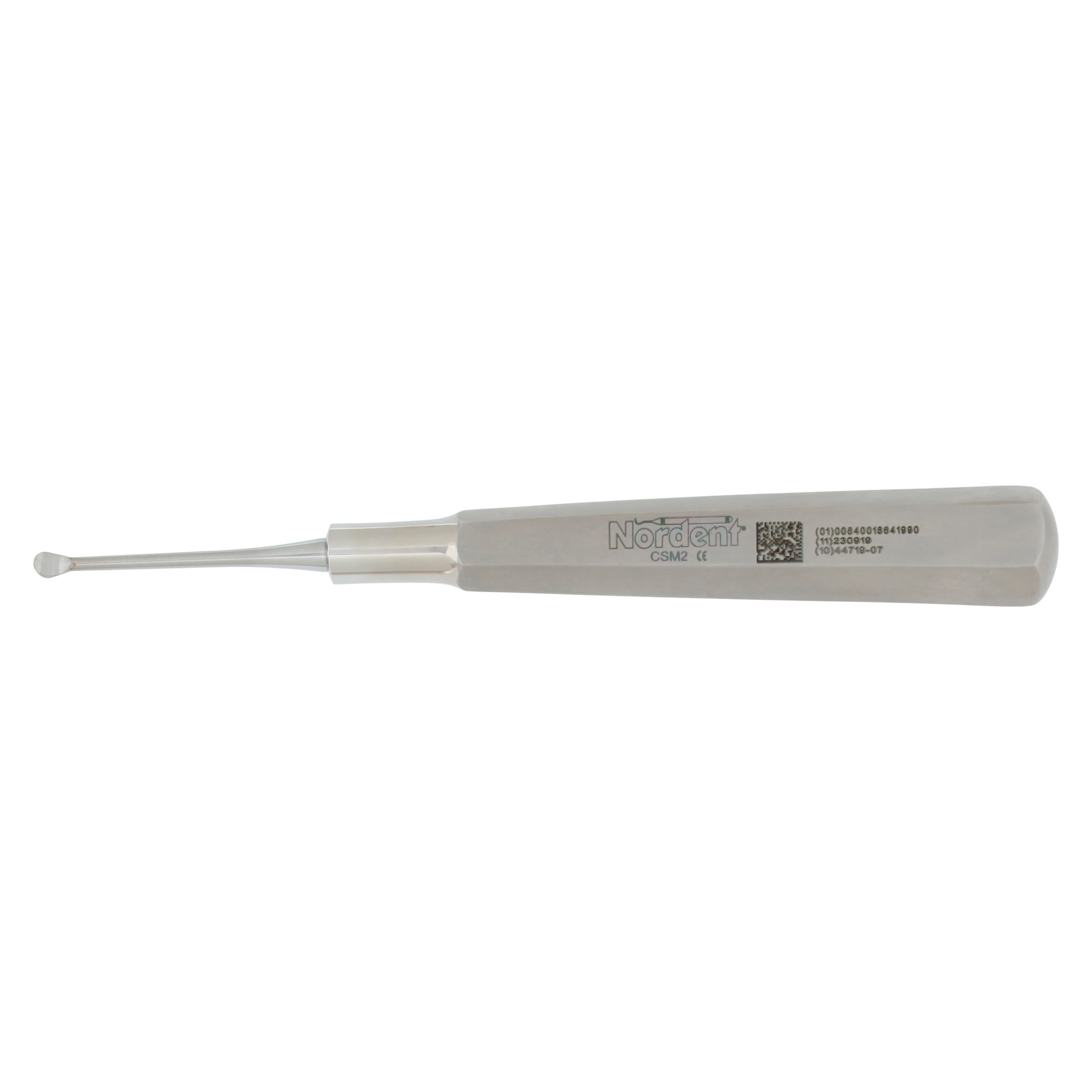 Nordent Molt #2 Single End Surgical Curette, 3.5mm Wide Spoon, Hardened Stainless Steel, #189 Handle - Nordent Molt #2 Sinlge End Surgical Curette, 3.5mm Wide Spoon, Hardened - Image 1