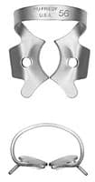 Hu-Friedy Satin Steel Rubber Dam Clamp, #56, Winged, Large Molars, 1/Pk, RDCM56 - Rubber Dam Clamp, # 56, Large Molars, Satin Steel, RDCM56 - Image 1