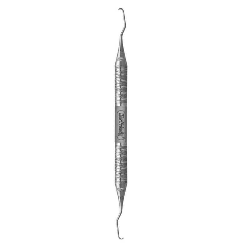 Hu-Friedy Vision Curvette 1/2 Curette, #6 Satin Steel Handle, Double End, SGC1/26 - Curettes – # 1/2 Vision Curvettes®, # 6 Satin Steel Handle, Double End - Curettes – # 1/2 Vision Curvettes®, # 6 Satin Steel Handle, Double End - Image 1