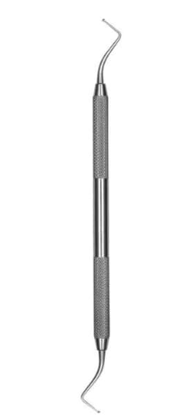 Hu-Friedy Excavator E1 Double-Ended (12-9-15) #6 Satin Steel Handle - Excavators - Double-Ended - E1 (12-9-15) - #6 Satin Steel® - Image 1