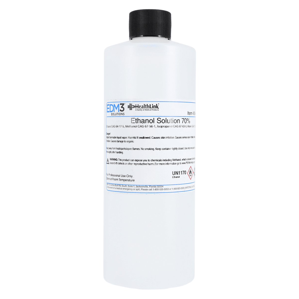 Ethanol Solution 70% Reagent, 16 oz Bottle - Ethanol Solution 70% - Image 1