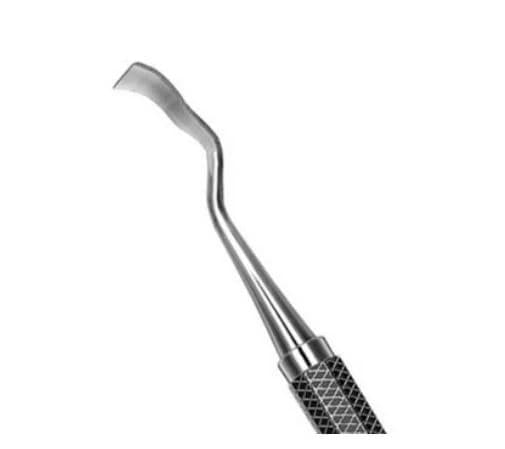 Hu-Friedy 13K/TG DE Curette/Chisel, #6 Short Satin Steel Handle, 3.3mm, 430773 - 13K/TG DE Curette/Chisel #6 Short Satin Steel Hdl. - Image 1