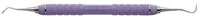 Hu-Friedy EverEdge 2.0 Nevi 1/H5 Anterior Sickle Scaler, Double End, Resin 8 Colors Handle (Purple), SNEV1/H5C8E2 - Resin 8 Colors Scalers & Curettes - H5/Nevi 1 Anterior Scaler - Purple - Image 1