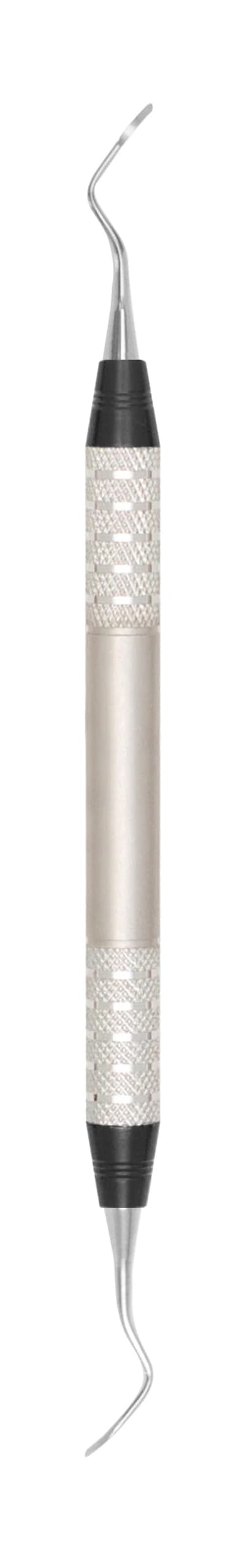A. Titan Instruments D-Lite Barnhart 1-2 Curette, Double-Ended, #6 Handle, Stainless Steel, BARN1-2DL - Barnhart 1-2 Curette D-Lite Handle - Image 1