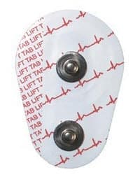 Nikomed Trace 1 ECG Electrode, 32x45mm Oval, Solid Gel, Foam Backing, Snap, 300/Box - Electrode Multi Snap - Image 1