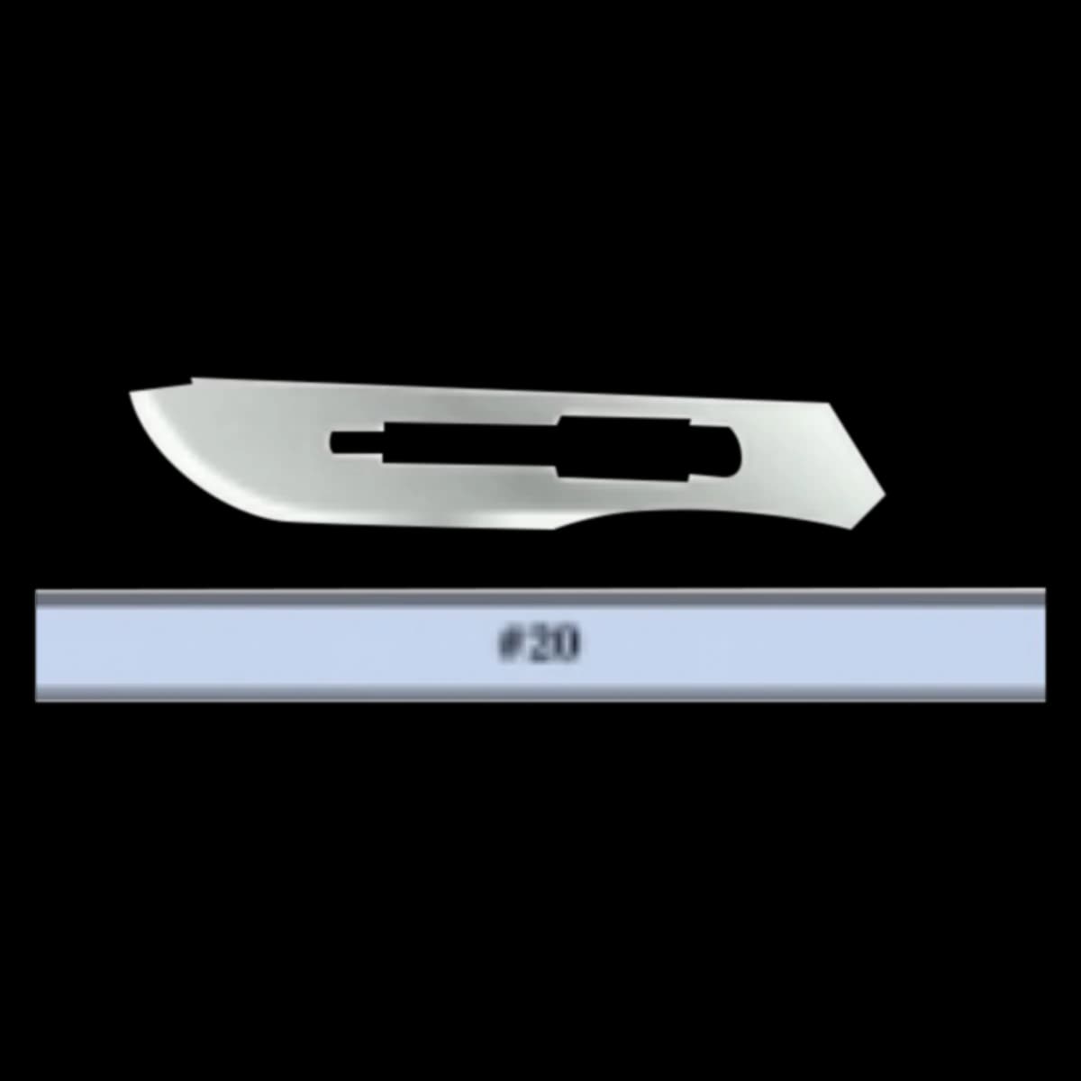 Feather Sterile Surgical Scalpel Blade #20, Disposable, Stainless Steel - Feather Scalpel Blade SS Disp - Image 1