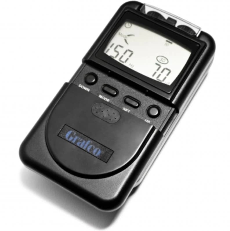 Grafco TENS Stimulator, 2 Channel Digital, with 9V Battery, Carry Case, 4 Electrodes and Leadwires - Tens Unit Digital - Image 1