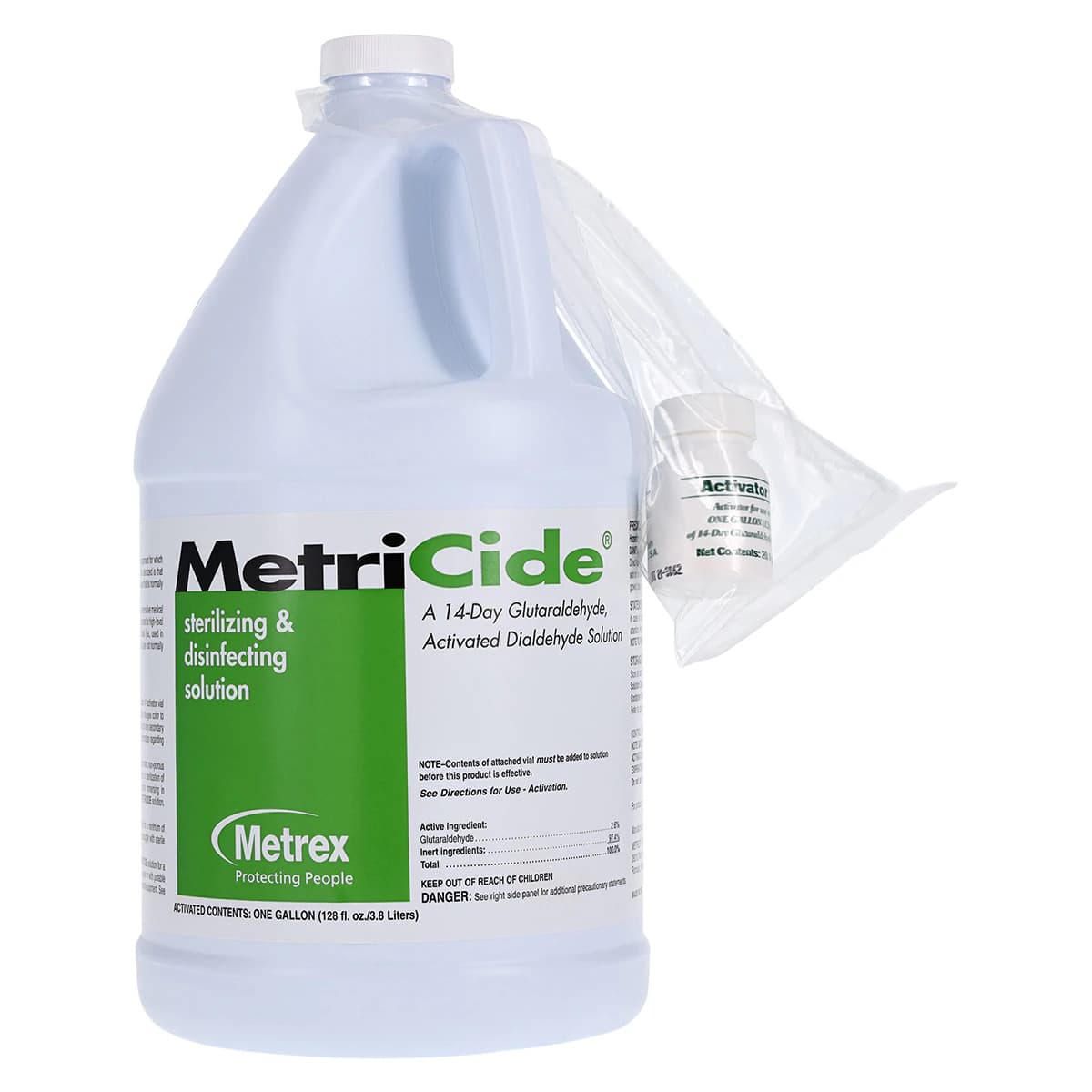 Metrex MetriCide 14-Day High-Level Disinfectant & Sterilant, 2.6% Glutaraldehyde, 1 Gallon (3.785 L) with Activator - 14 Day Metricide Gallon - Image 1