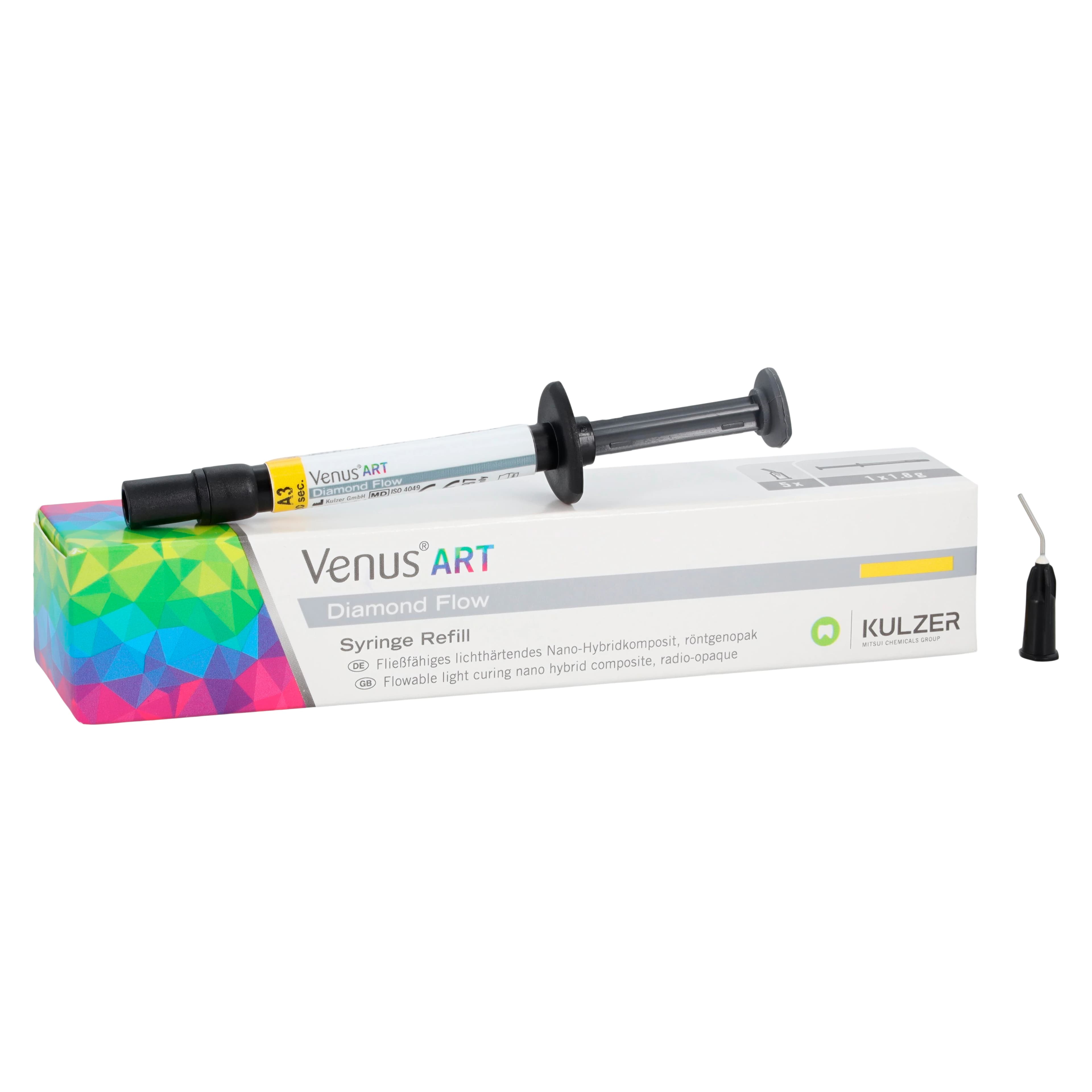 Venus Diamond Flow Flowable Composite, Light-Cure, Syringe Refill, Shade A3, 1.8 g, 1/Pk, 66040358 - Venus Diamond Flow Flowable, Light-Cure, Syringe Refill, 1.8 g, A3, 1/Pk, 66040358 - Image 1