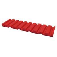 Zirc Red Instrument Mat, Reversible, Non-Slip, Autoclavable, 6-3/4" x 2" x 3/8", 20Z464-M - Red Instrument Mat - Image 1