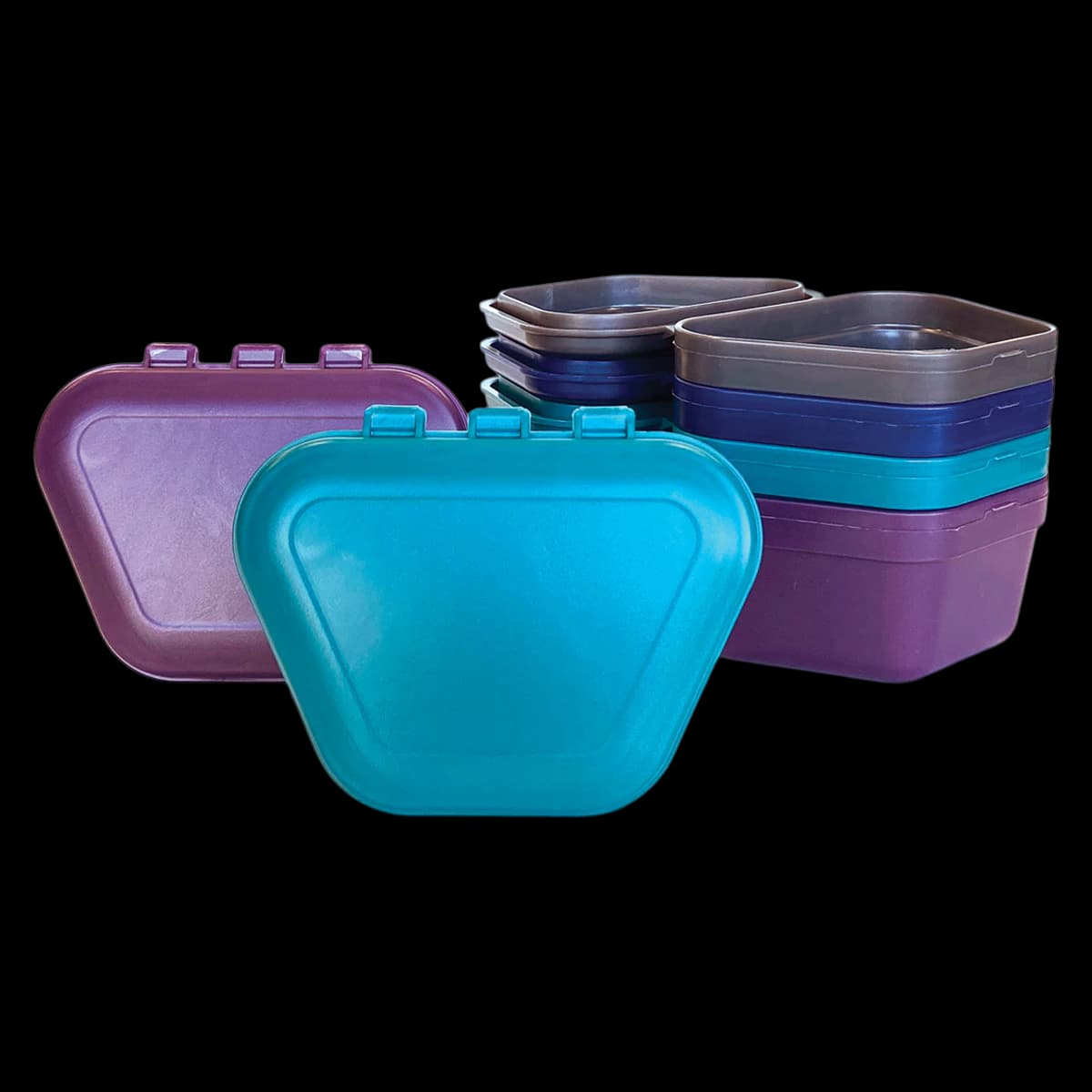 Zirc Denture Box, Assorted Colors, 12/Pk, 30R800 - Denture Box, Assorted, 12/Pk, 30R800 - Image 1