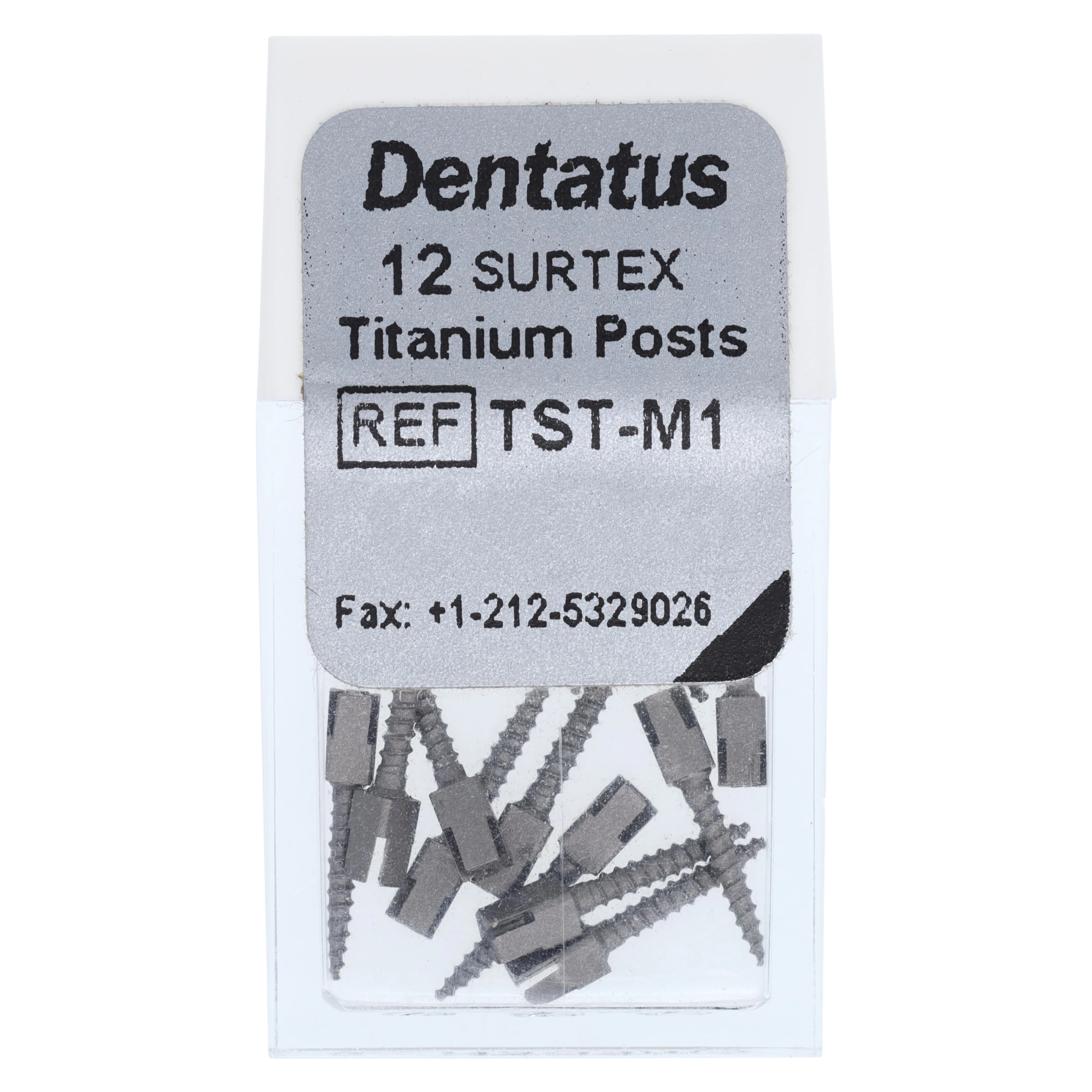 Dentatus Surtex Classic Titanium Post Refill, Medium 1 (M1), 1.05 mm x 9.3 mm, 12/Pack, TST-M1 - Surtex Titan Post M1 1.05mm 12/Bx - Image 1