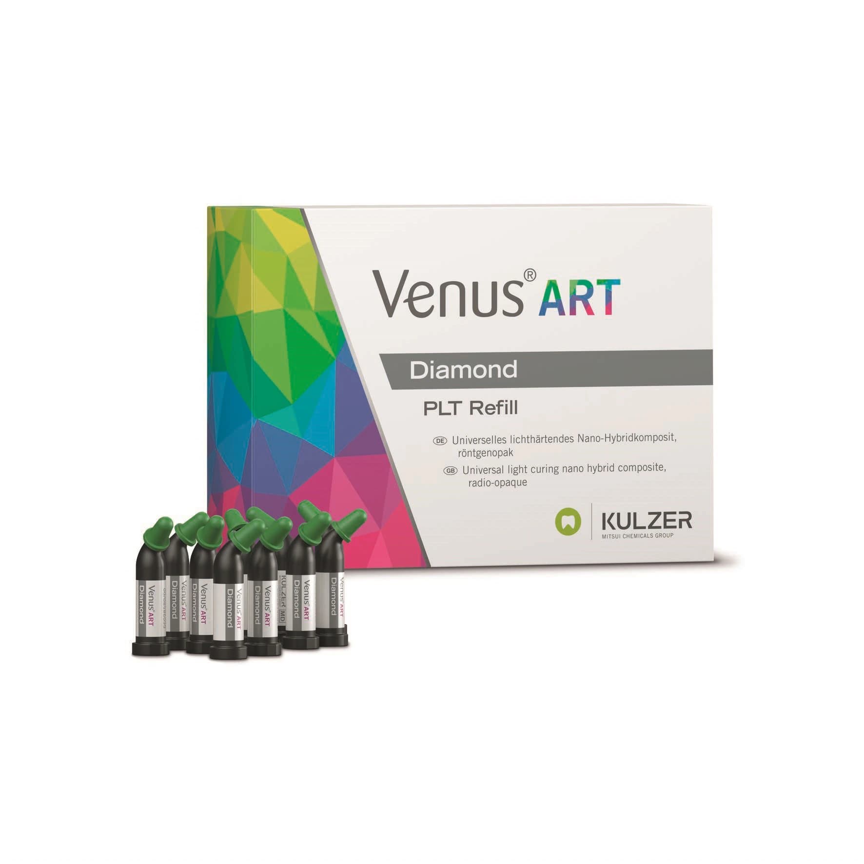 Venus Diamond Nanohybrid Composite PLT Refill, Shade CO (Clear Opal), 0.25 g, 10/Pkg - Venus Diamond PLT CO 0.25gm Refill (10) - Image 1
