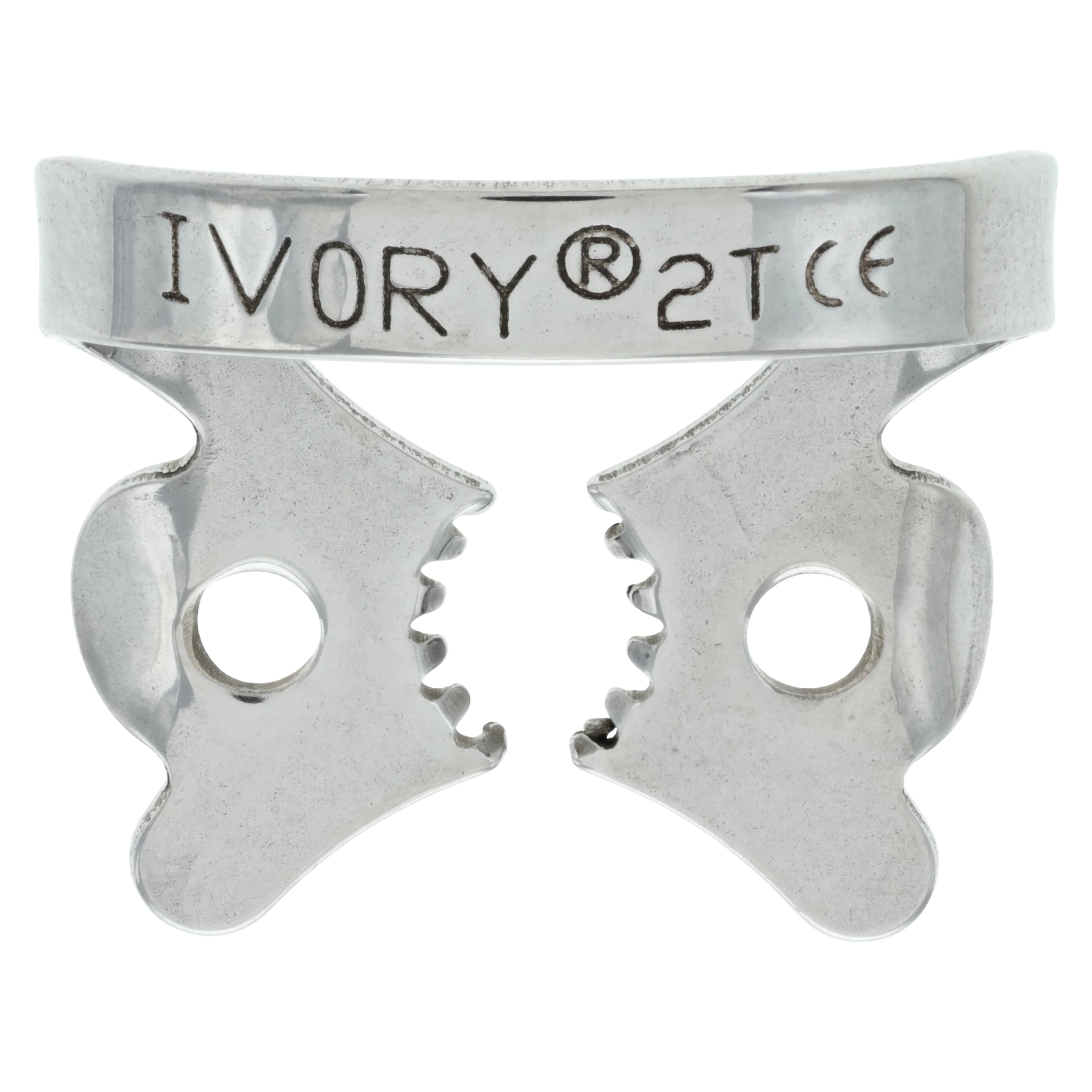 Ivory Tiger Rubber Dam Clamp, #2T Winged, Bicuspid Serrated, Stainless Steel, 1/Pk, 50057843 - Ivory Tiger Rubber Dam Clamps, 1/Pk, 50057843 - Image 1