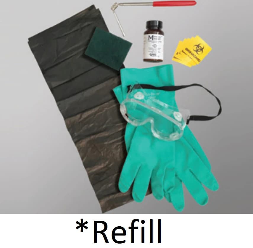 HPTC Mercury Spill Powder, 350g, Red, Non-Sterile, for MESK Disposal Kit (700g Total) - Mercury Spill Powder - Image 1