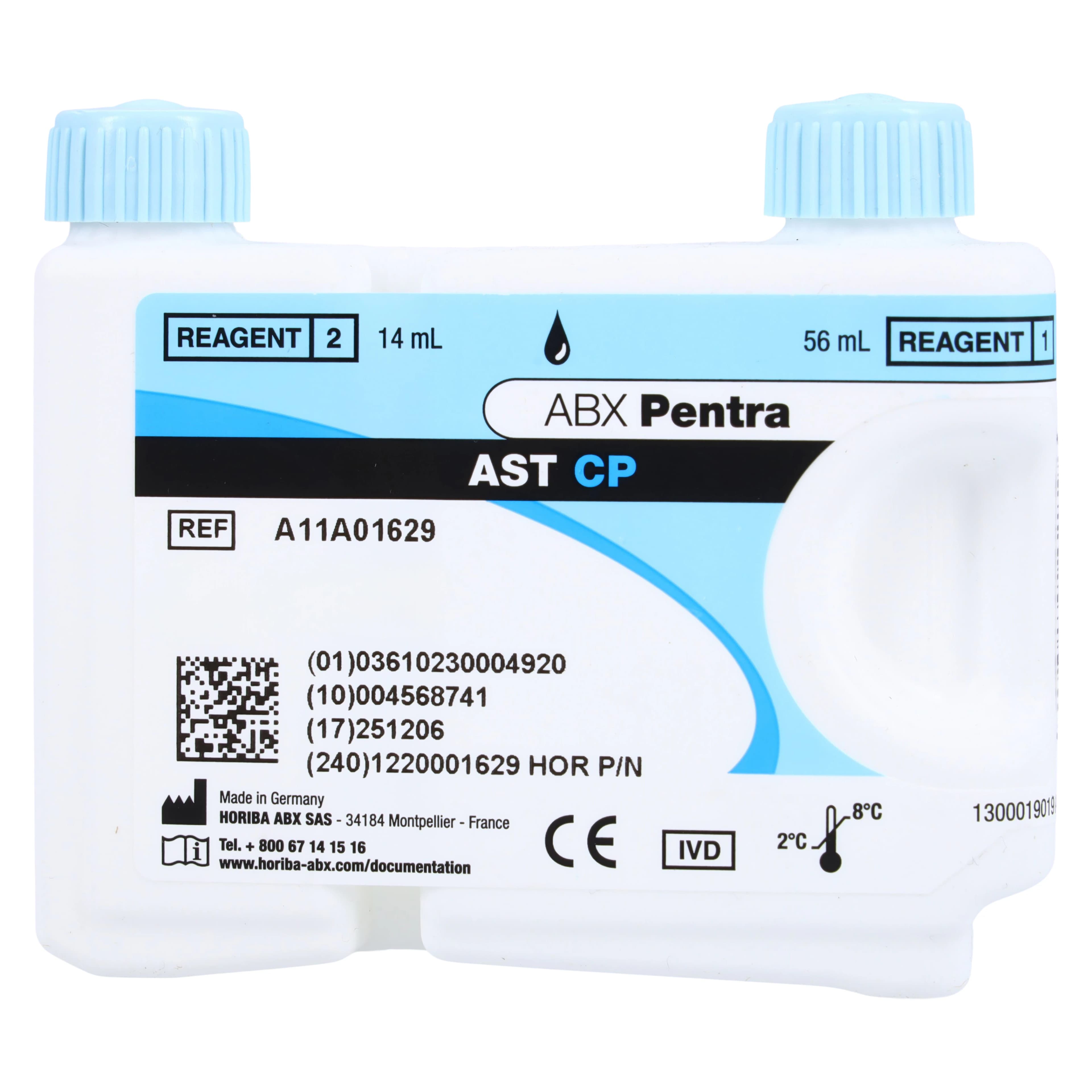 Horiba Medical Pentra C400/C200 AST (Aspartate Aminotransferase) Reagent, 250 Count Bottle, 01KT0J09CRH81TKA8MK5TSJ9SN - AST CP - Image 1