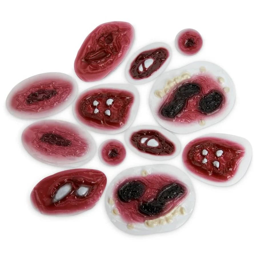 Nasco Healthcare Stick-On Wounds Assortment, Educational Compound, 6/Package - Stick on Wounds Asst - Image 1