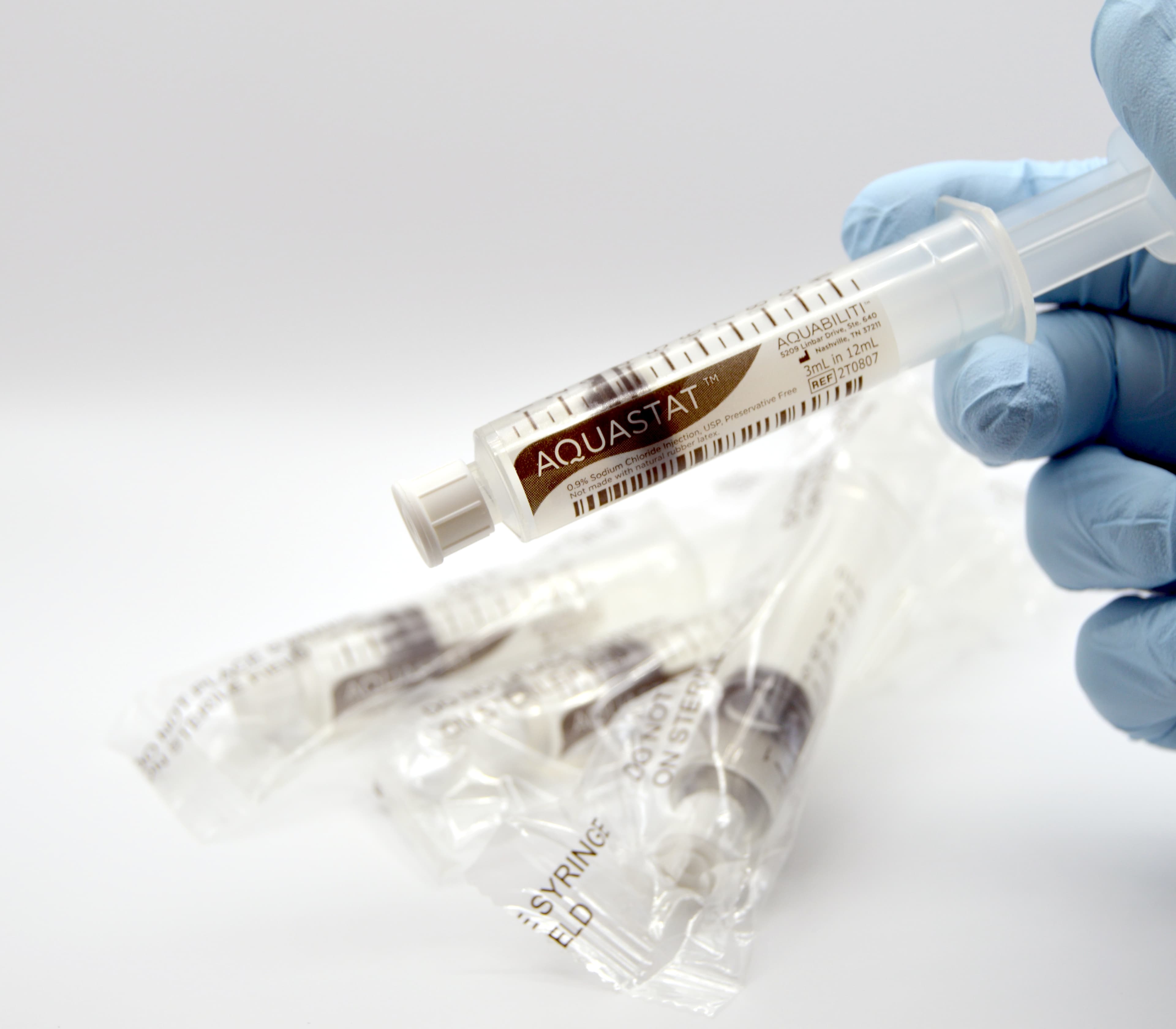 Aquabiliti Sodium Chloride 0.9% IV Flush Prefilled Syringe, 3 mL, 100/Package - Sodium Chloride IV Flush 0.9% - Image 1