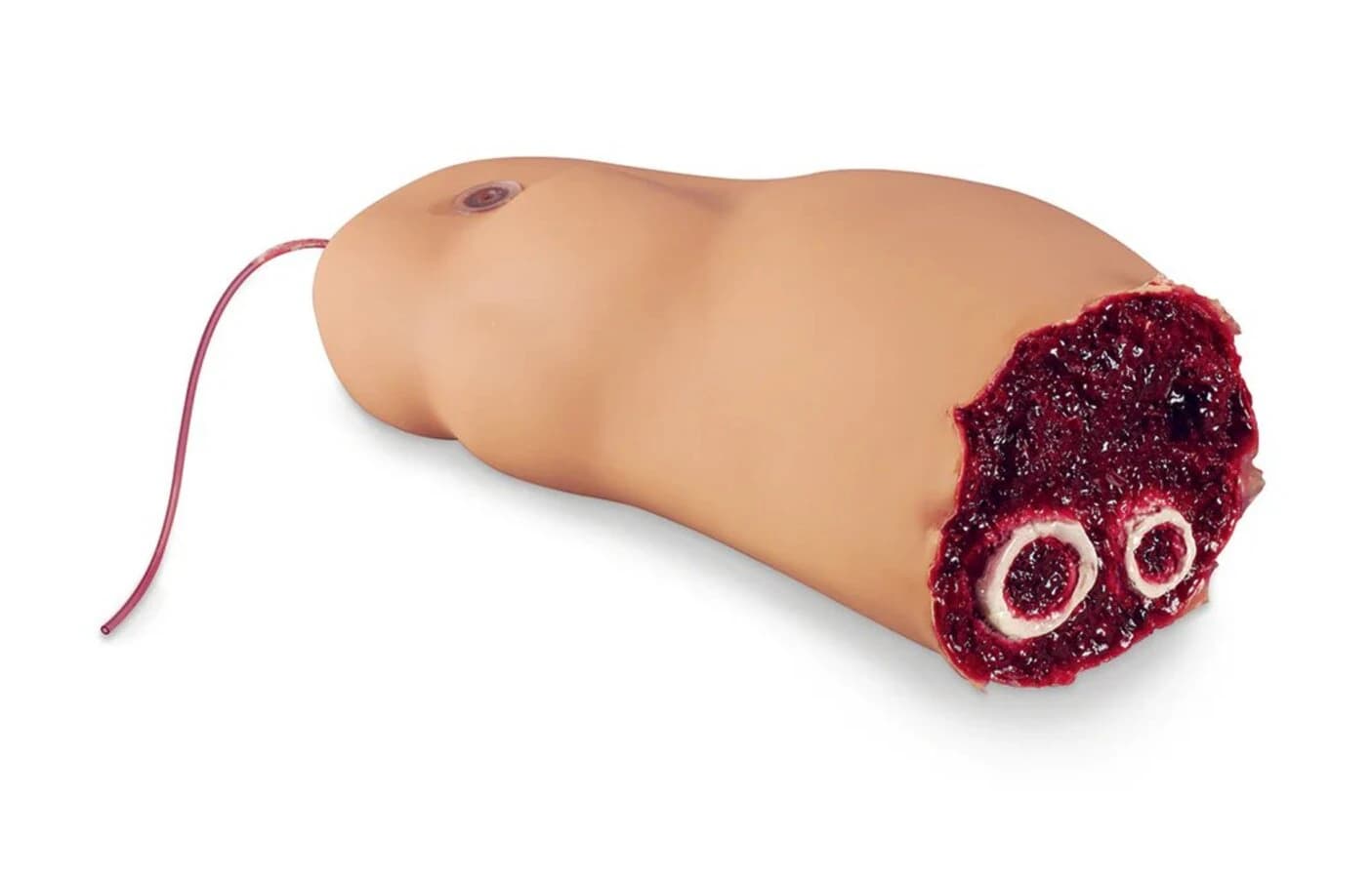 Nasco Healthcare Amputated Bleeding Leg Replacement for Patient Simulator - Amputated Bleeding Leg - Image 1