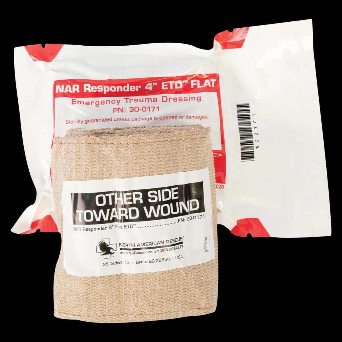 North American Rescue Responder Emergency Trauma Dressing, White - Responder Emrg Trauma Dressing - Image 1