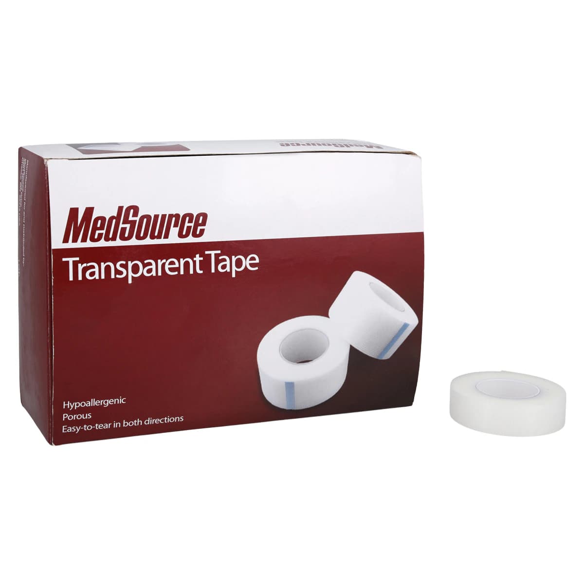 Micropore Medical Tape, Plastic, Transparent, 0.5" x 10 yd, Non-Sterile, 24/Box - Tape Transparent Plastic - Image 1