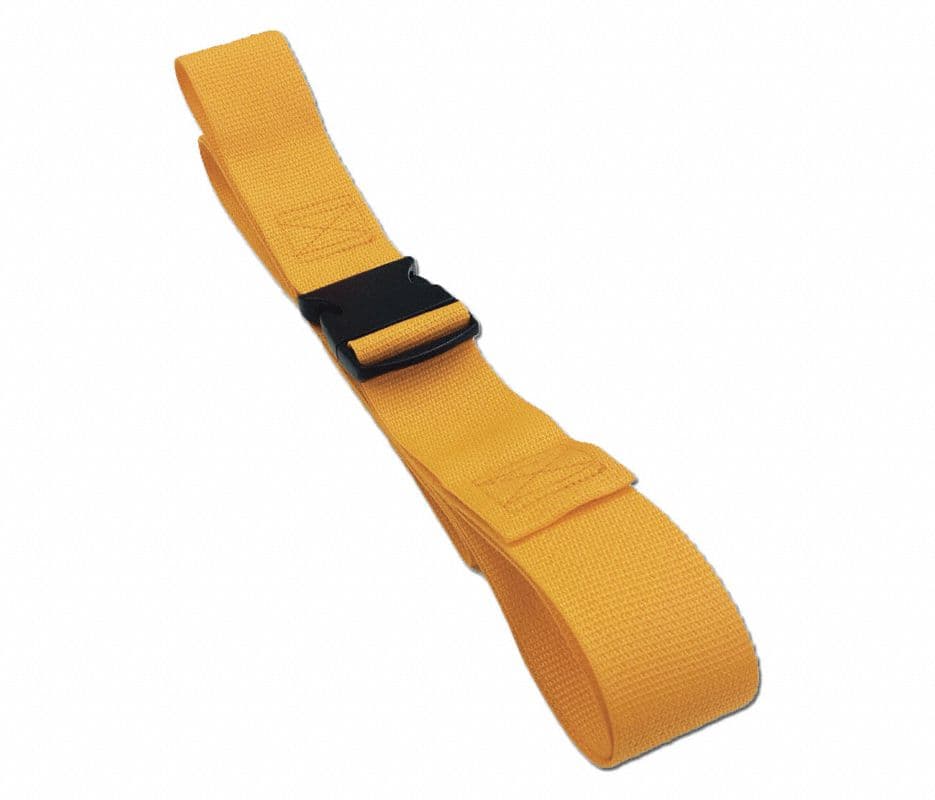 Poly PSR 9' 1 pc YL Restraint Strap, Polyester, 1-Piece, Plastic Buckle, Yellow, 9 ft - Poly PSR 9' 1 pc YL - Image 1