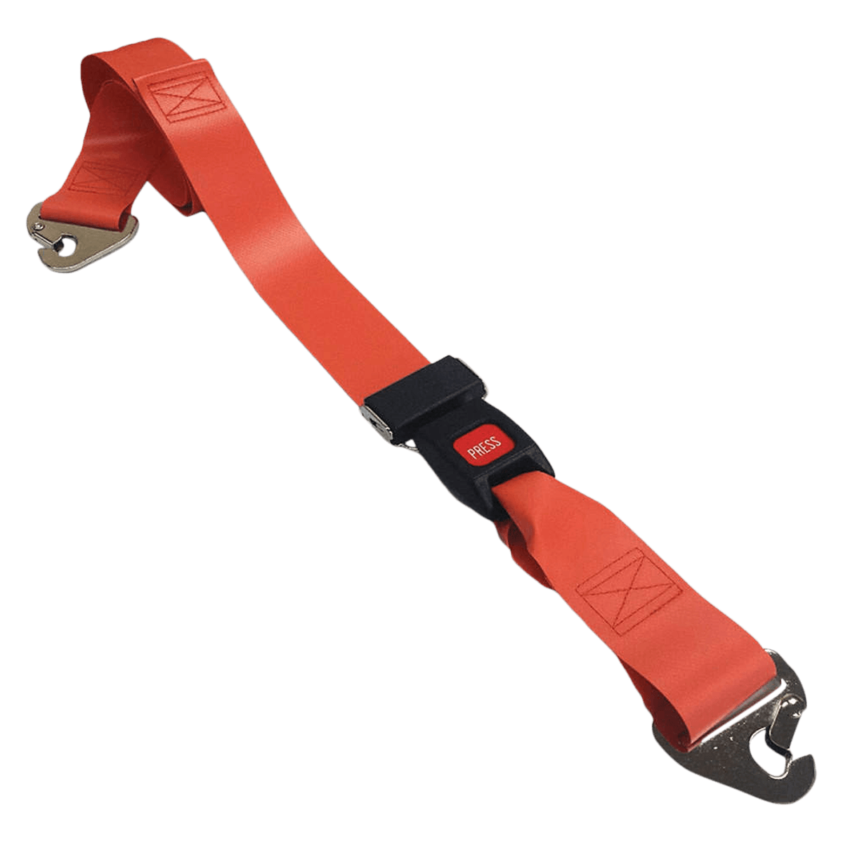 Vinyl Restraint Strap with Metal Push Button Buckle, Fixed Speed Clip Ends, 5 ft, 2-Piece, OR - Vinyl MPB NSSC 5' 2 pc OR - Image 1