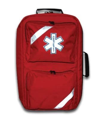 Fieldtex Urban EMS Backpack, Filled, Red, 11x8x20 in, Zipper Closure, 2 Leather Carry Handles, Padded Shoulder Straps - EMS Bag Filled - Image 1