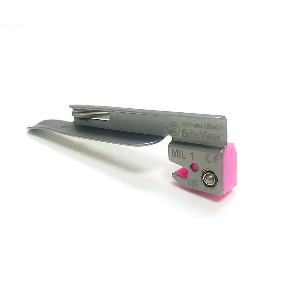 Briteview Laryngoscope Blade, Miller #1, LED - Briteview Laryngoscope Blade - Image 1