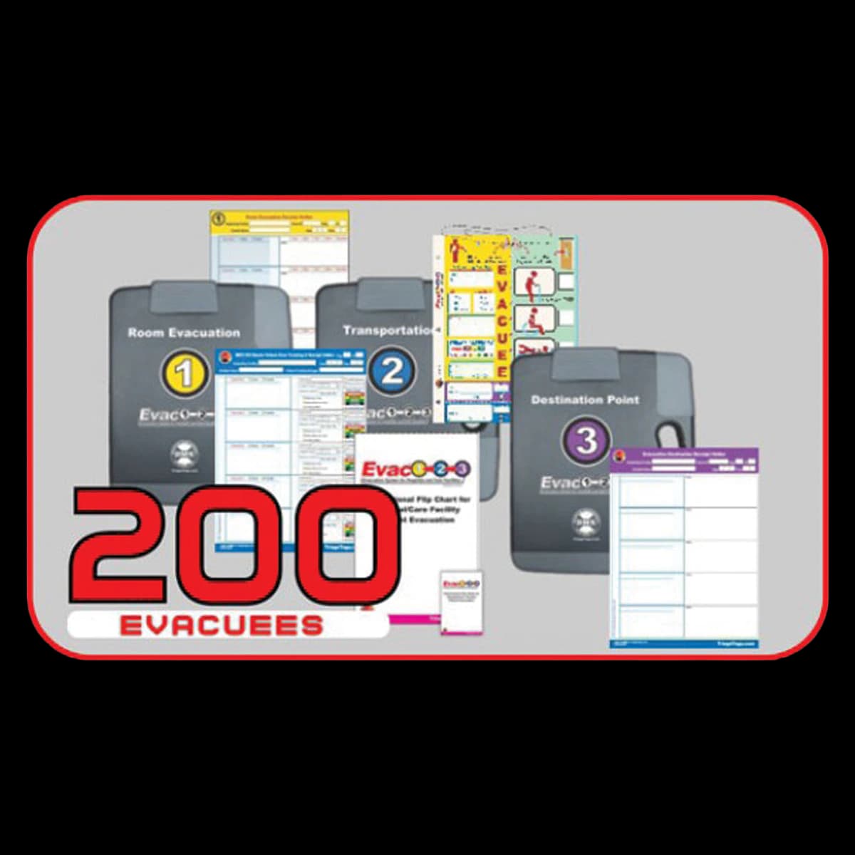 Evac123 Large Hospital/Facility Evacuation Package, 200/Package - Evac123 Large Hospital/Facili - Image 1